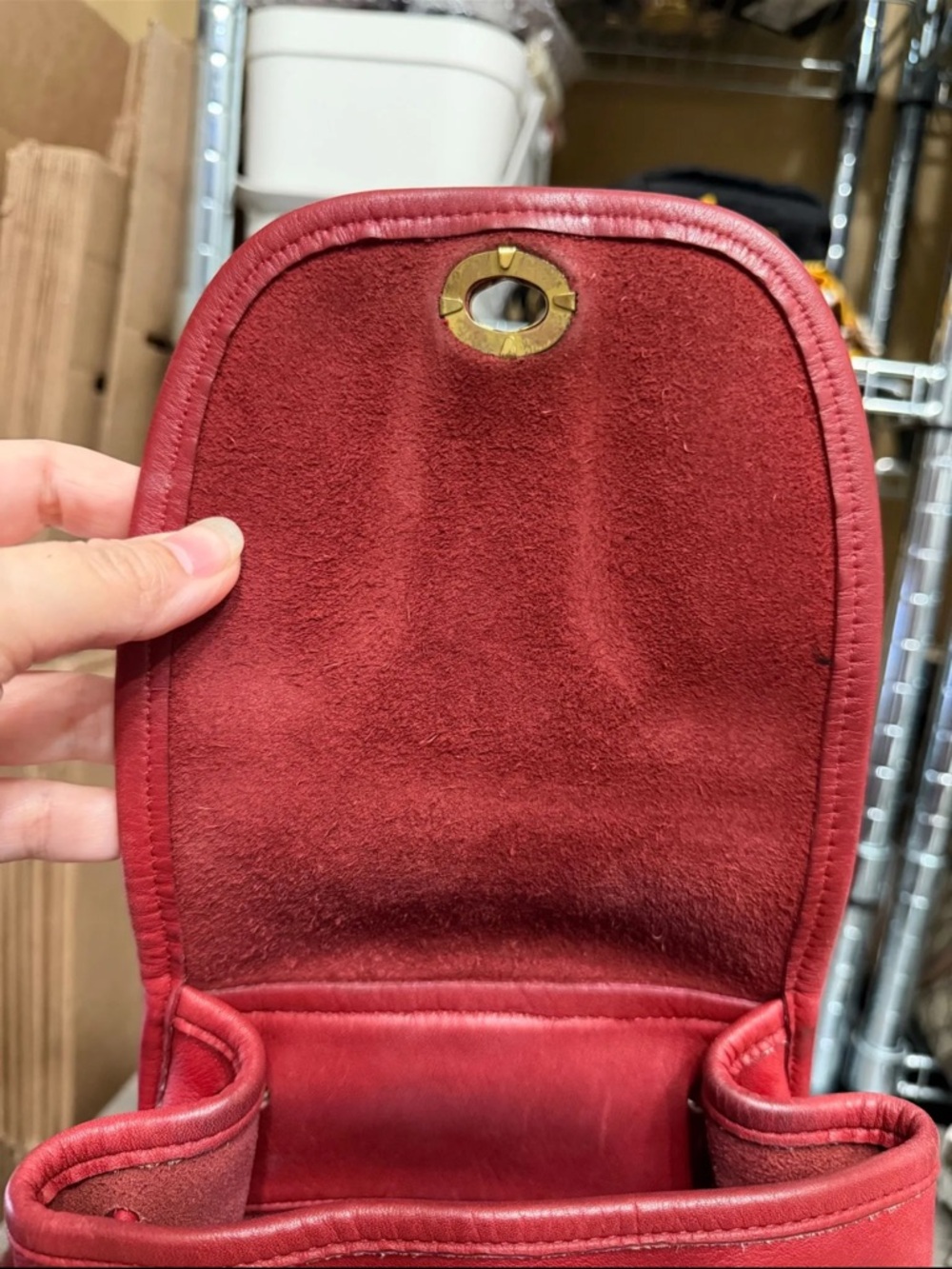 Coach Vintage Mini Leather Red Backpack - Picture 8 of 8